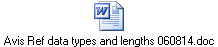 Avis Ref data types and lengths 060814.doc